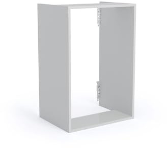 Top Living MCR Flat Pack Natural Grey Kitchen Boiler Housing Unit Cabinet-900mmH 600mmW 450mmD