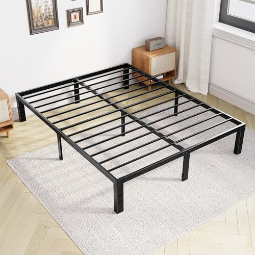 DUMOS Queen Bed Frames, 14 Inch Height Metal Platform Bed Frame