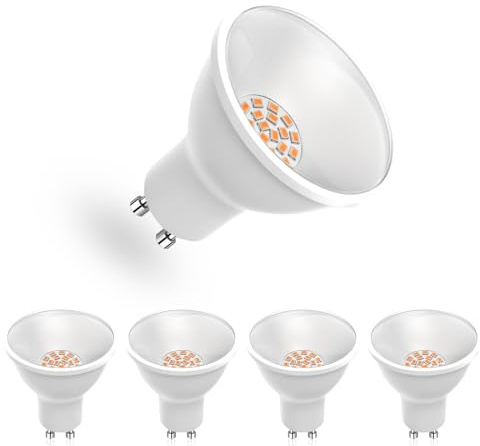 YUIIP GU10 LED Tageslichtweiß Lampen 5000K, 4.6W 820LM LED Leuchtmittel, 85W Glühbirne Ersetzt, Abstrahlwinkel 120° Leuchtmittel, Nicht Dimmbar, Energiesparlampe, AC 230V, CRI＞80, 5er-Pack