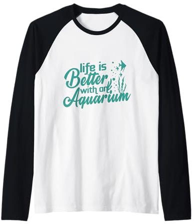 Pisces Life is Better with an Aquarium Raglan Baseball Tee