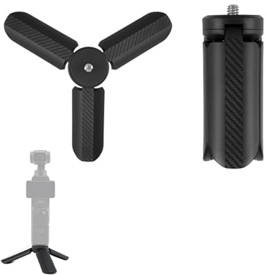 Lokyoyo Ministativ kompatibel med DJI Osmo Pocket 4/3, 2,5 kg lastkapacitet bordsstativ med halkfria dynor för med 1/4 gränssnitt actionkameror tillbehör