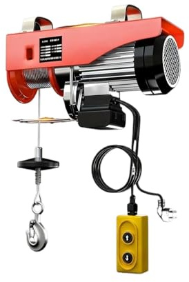 Montacargas eléctrico Polipasto Eléctrico Polipasto eléctrico doméstico, equipo portátil de elevación para almacenamiento en el hogar con ganchos simples y dobles, se puede ajustar