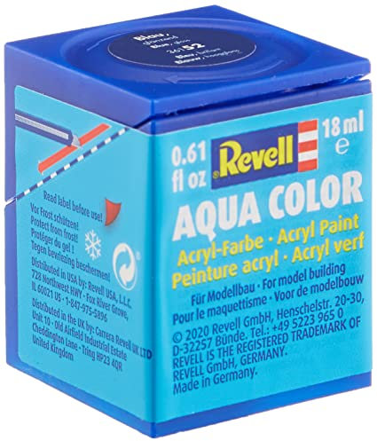 Revell 36152 Aqua-Farbe Blau (glaenzend) Farbcode: 52 RAL-Farbcode: 5005 Dose 18ml, 18 ml (1er Pack)