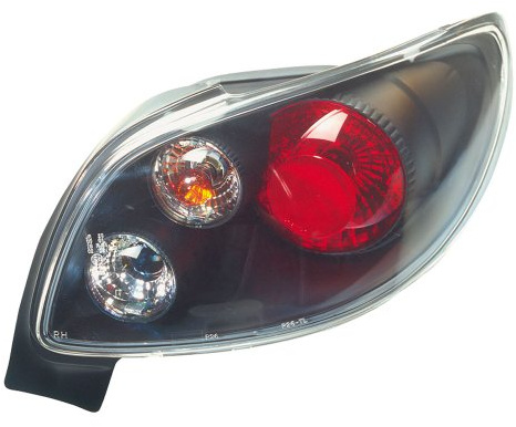 AutoStyle Satz Heckleuchten passgenau | kompatibel mit Peugeot 206 CC - Schwarz