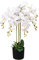 vidaXL Künstliche Orchidee mit Topf Kunstpflanze Kunstblume Dekoblume 75 cm Weiß
