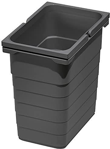 Ninka eins2vier Recolector de basura Alto: 310 mm Volumen: 8 litros 310 x 153 mm gris oscuro Sistema de separación de residuos de SO-TECH®