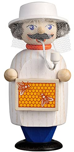 Seiffener Volkskunst Smoker - Beekeeper - 14 cm / 5.5 inch