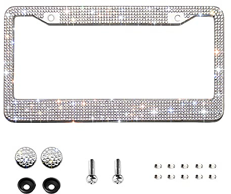Bling Marco para matrícula (blanco)