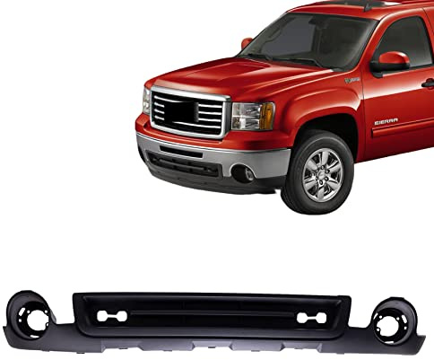 CarPartsDepot Texture Front Bumper Cover Dam Valance Lower Air Deflector Compatible For GMC Sierra 1500 New Body Style Extended Standard Crew Cab Pickup 2007-2013 SLE SLT WT SL Hybrid