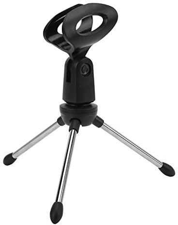 Annadue Mikrofonständer Schreibtisch Stativ, Verstellbare Mikrofonständerhalterung, Abnehmbarer Desktop Mikrofonhalter mit Mikrofonclip,5/8 Zoll Gewindehalterung,für Konferenzen/Live Übertragungen