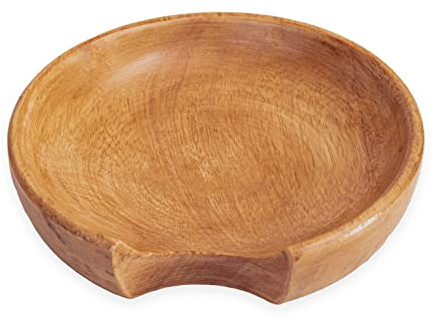 Folkulture Acacia Wood Spoon Rest for Stove Top, Kitchen Counter, Countertop, Boho, Farmhouse (4.7 Inches - Natural)