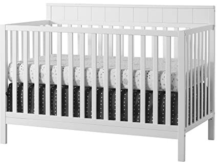Oxford Baby Logan 4-in-1 Convertible Crib, Snow White, GreenGuard Gold Certified