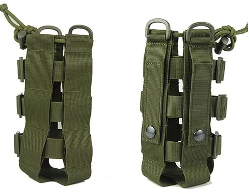 HOUSON 2PCS Taktische Flaschenhalter, Nylon Trinkflaschenhalter Rucksack Flaschenhalter Militär Trinkflasche Beutel für Wandern Fahrrad Laufen Camping Grün