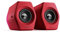 HECATE G2000 Gaming Bluetooth Speakers for Desktop/PC, 2.75″ Drivers, 32W RMS, 12 RGB Effects, USB Sound Card, 3.5mm AUX Inputs, Red