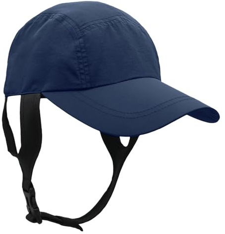 Qkbuza Solhattar för surfning, lågprofil vattenhatt med UPF50+ UV-skydd, solhatt för män och kvinnor, fiske, Mörkblått, L