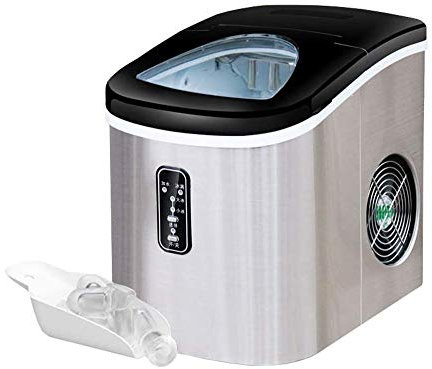 FDTMGW Stainless Steel ice Maker, 15kg Mini Home Dormitory Desktop Manual Commercial ice Making Machine, Round ice ice Maker.