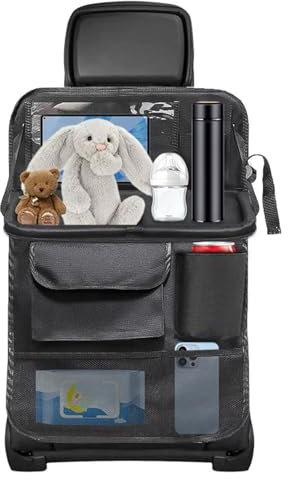 Xvilmaun Rücksitz-Organizer, Rücksitz-Auto-Organizer - Verschleißfeste Auto-Tablet-Halterung | Tragbares Auto-Rücksitztablett, Schreibtisch, Rückenlehnentasche aus Oxford-Stoff mit faltbarem Tablett