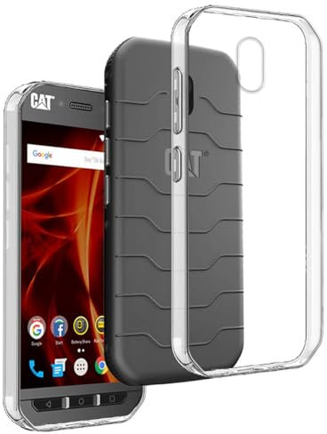 REY Pack 3X Transparent Silikonhülle TPU für CAT S42 - S42 H+, Handyhülle Premium Kratzfest TPU Durchsichtige Schutzhülle, Ultradünne 0,33 mm