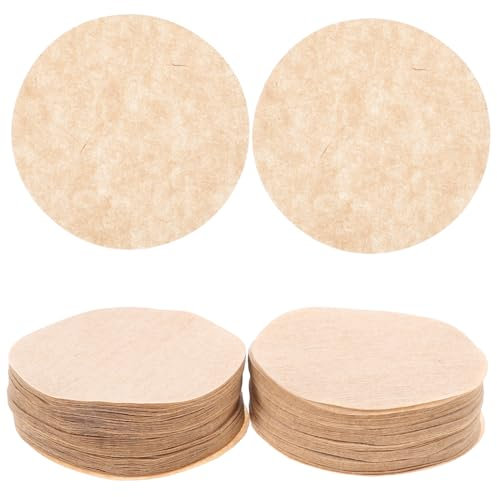 HEALLILY 200piezas Filtros De Café Redondos De Papel Sin Blanquear De Unidades Para Máquinas De Espresso y Jarra Cafetera Filtrado Rápido y Seguro