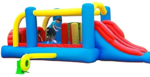 VDCVADKYE Bouncy Castle, Outdoor Inflatable Castle Bouncer Slide Blowers Oxford Cloth Large For 5-8 Kids