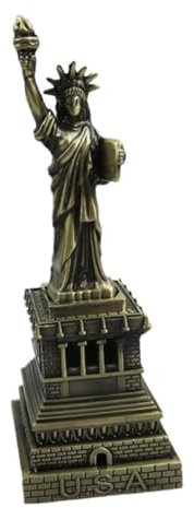 FUNOMOCYA Freiheitsstatue Dekorationsfigur aus Detaillierte Nachbildung der Statue of Liberty Tischornament für Büro und Zuhause Antikgrün Patiniert für Kreative Fotografie und Souvenir