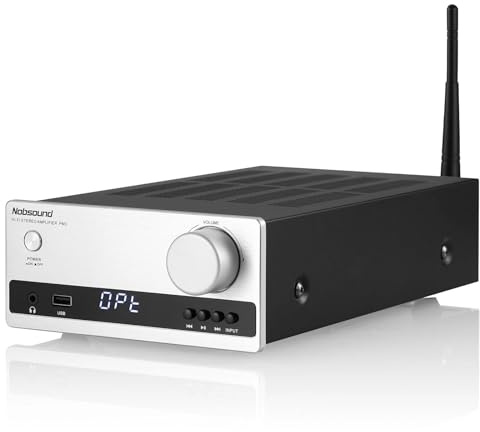 Nobsound DAC Bluetooth digital förstärkare: Stereoförstärkare, U-diskspelare med fjärrkontroll