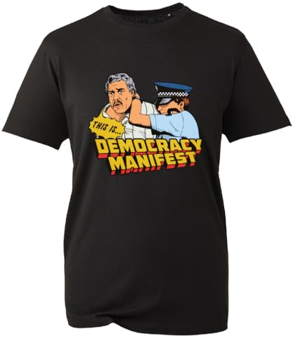 This is Democracy Manifest T-Shirt, Succulent Chinese Meal Funny Top T Shirt, Know Your Judo Well Tee (Black, 3XL)