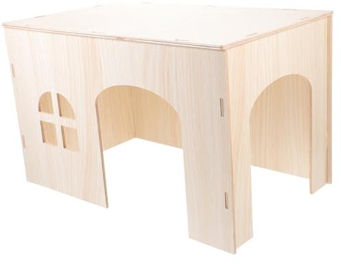 Toyvian Großes Hamster Und Meerschweinchenhaus Langlebiges Kleintierversteck Für Eichhörnchen Kaninchen Chinchillas Gemütliches Haustier Holznest Für Spielen Und Schlafen