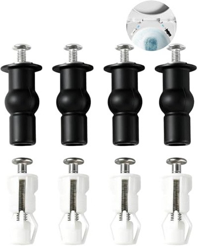 SUNNIFLY 8 Kits de Reemplazo - Bisagras Tapa WC Roca, Tornillos Tapa WC，Fijación de Tornillos y Bisagras.