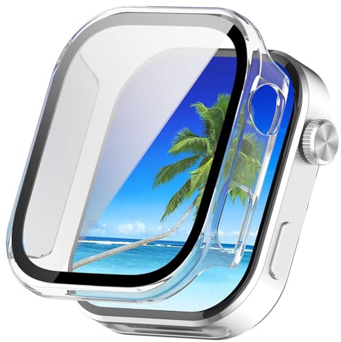 FTRONGRT fodral kompatibelt med Xiaomi Redmi Watch 6, PC + skärm härdad film, reptålig allomfattande klockfodral. Transparent