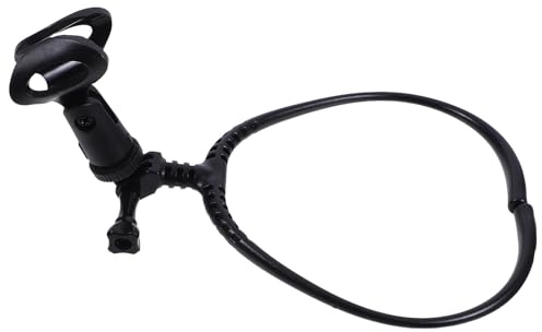 Hängemikrofonständer Schwarze Mikrofon Nackenhalterung 24-45 Mm | Kunststoff und Metall, Ergonomischer Hals, Stabile Fixierung, Freihändiges Design, für Künstler und Magier