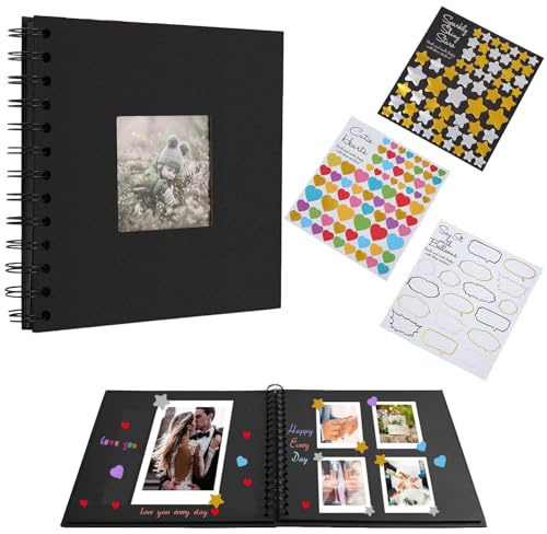 FAINCA 4 Pcs Album Photo Vierge Livre Photo Personnalisable 17 * 17CM