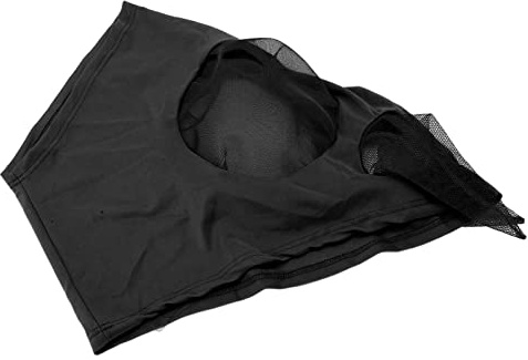 Akozon Atmungsaktive Pferdefliegenmaske aus Weichem Strickstoff mit Feinem Netz-Augenschutz – Bequeme Gesichtsmaske für Pferde (Black)
