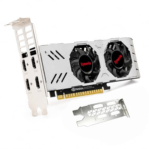 Xynsviu GT 740 Low Profile Graphics Card, 2GB GDDR5, 4 HDMI | Low profile 4 HDMI graphics card for multi-monitor office, trading and workstation setups