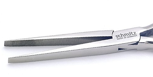 Flachzange 200mm - schmitz 4922HS22 - sehr lange, kräftige, gerade Greif-Backen mit Verzahnung - ESD/EGB - Sicher - Dissipative/Ableitend - Hightech Werkzeug für den Profi - Made in Germany - Solingen