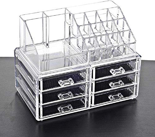 Madprice Organizzatore Organizer per Make Up Pennelli Rossetti Palette Trucco 6 Cassetti per Cosmetici