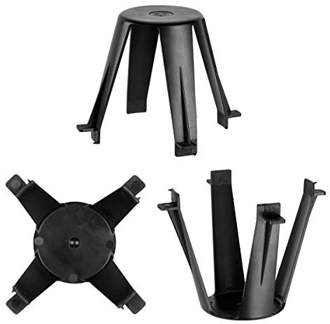 My Plast Espaciadores para focos empotrables – Soporte de plástico ignífugo, protección contra el calor, espaciadores de techo para lámparas halógenas o LED profundas, orificio de 62 – 90 mm de