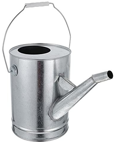 Housoutil Metallkanister Benzinkanister mit Ausgießer Nachfüllbare Kraftstoffkanister Reservekanister Metall Tankkanister Eisen Kanister Can für Motoröl 5 Liter