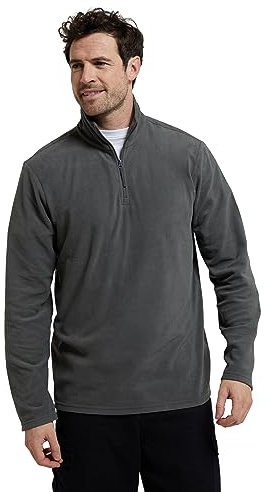 Mountain Warehouse Polaire à Demi-Zip Camber II pour Homme - Micro-Polaire légère et Anti-Bouloches