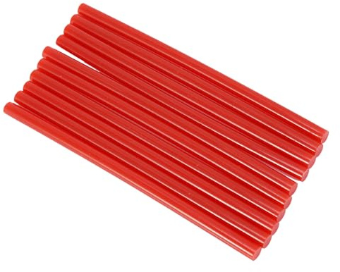 10 Stück Set 7 * 150 Mm Bunter Schmelzklebstoff DIY Craft Sticks für 20 W Kleine Power-Pistole für Klebepistole 11 Mm für DIY Crafts(Rot)