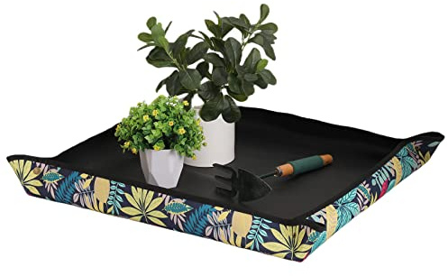 Owl Focus Tapis de rempotage de plantes en tissu Oxford imperméable (74,9 x 74,9 cm)