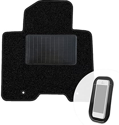 moto-MOLTICO Fahrer Fußmatte Auto Velours Fahrerseite Autoteppiche Schwarz Fahrermatte 1-teilig passend für Kia Sportage IV FL 2018-2021