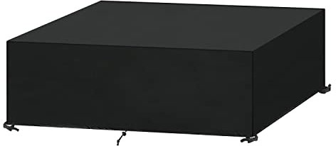 SanGlory Gartenmöbel Abdeckung Wasserdicht, Schwerlast Oxford Gewebe Gartentisch Abdeckhauben Hüllen, Winddicht, Anti-UV Sitzgruppe Schutzhülle für Loungemöbel, Rechteckig, 210x110x71cm