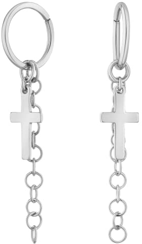 JC Jeweller Carat ohrringe silber 925, creolen silber 925, Kreuz Kette, schmuck damen, ohrringe männer, ohrringe damen, ohrringe kreuz hängendsilberkette mit kreuz