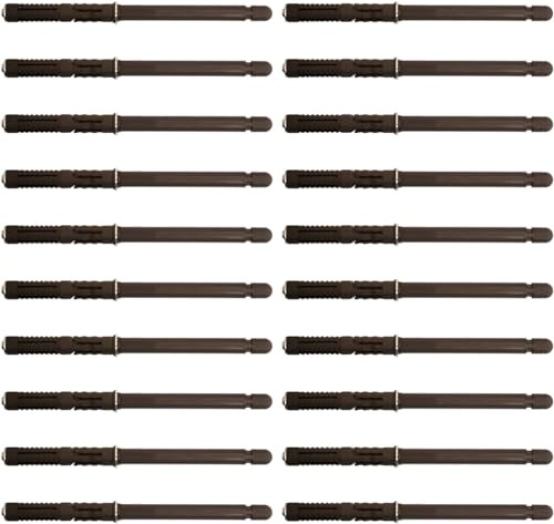 Lot de 20 supports d'étagère invisibles et invisibles pour mur aveugle (12 x 120 mm)