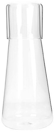 Zerodeko Glass Bedside Carafe Set Tumbler Glass Multi-Function Water Jug Large Capacity Pitcher for Juice Iced Tea Drinks Household Room Supply