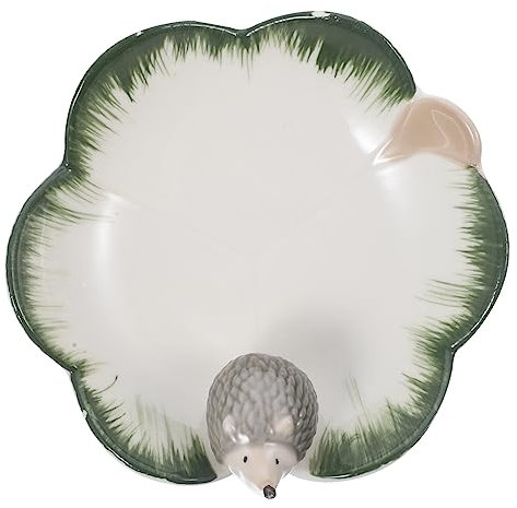 Zerodeko Ceramic Candy Tray Decorative Storage Plate for Home Desktop for Organizing Jewelry Keys and Items Cute Figurine Decor
