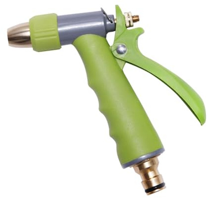 Pistola pulverizadora de jardín, pistola de agua resistente para lavado de coche, boquillas de pulverización de alta presión ajustables para riego de plantas, limpieza y lavado de automóviles (verde)