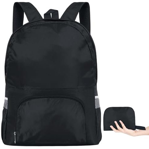 AiQInu Sac à Dos Pliable Ultra Léger, Sac à Dos de Randonnée Imperméable Unisexe Sac à Dos de Jour en Plein Air pour le Voyage, le Camping et l'extérieur, Promenade Quotidienne, Cyclisme