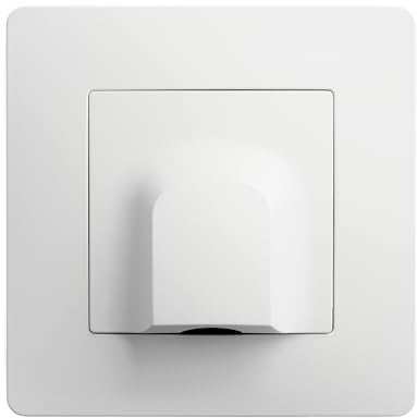 DEBFLEX - Caly - Salida de Cables con Sujetacables - Para Ocultar el Cableado de Aparatos sin Enchufe Eléctrico - Personalizable - ABS - Instalación Empotrada - Blanco - 71 x 71 x 27 mm